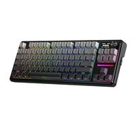 Redragon K743 Pro GB Clavier de Jeu RVB 80% avec écran TFT 1,14", Bouton, mécanique 87 Touches, Amortissement Bruit 5 Couches, Prise RVB à Chaud, Touches PBT, US Layout