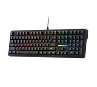 Redragon K745 Clavier de jeu RVB à joint filaire, clavier mécanique 108 touches avec 4 touches de raccourci supplémentaires, prise remplaçable à chaud, amortissement du bruit à 5 couches, interrupteur