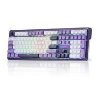 Redragon K745 PRO Clavier de jeu RVB à joint sans fil, clavier mécanique 108 touches avec 4 touches de raccourci supplémentaires, prise LED orientée au sud, amortissement du bruit à 5 couches, touches