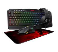 Redragon KIT S103 Gaming Combo Hawthorn Clavier QWERTY + Souris Pegasus + Casque + Mouspad Archelon M, 4 en 1 (Clavier, Souris, Casque, Tapis de Souris)