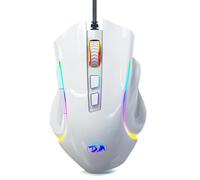 Redragon M602 Souris Gaming, RGB Rétro-Éclairée, 7 Boutons Programmables, Souris de Jeu Ergonomique 7200 DPI pour PC Windows (Blanc)
