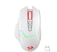 Redragon M690 PRO Souris de jeu sans fil 8000 DPI filaire/sans fil avec bouton de tir rapide, 8 touches macro, design ergonomique pour PC/Mac/ordinateur portable, blanc