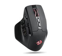Redragon M811 Pro Souris de jeu sans fil MMO avec 15 boutons programmables, souris de jeu RVB, 10 touches macro latérales, logiciel pris en charge les configurations du clavier et rétroéclairage DIY