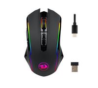 Redragon M910-KS RANGER LITE Souris de Jeu RGB 2.4G Sans Fil/Câblée à Double Mode 8000 DPI avec Boutons de Tir Rapide - Noire