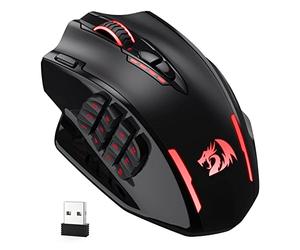 Redragon M913 Impact Elite Souris de Jeu sans Fil 16 000 DPI avec 16 Boutons programmables, 45 Heures de Fonctionnement sur Batterie et capteur Optique Pro, 12 Boutons latéraux