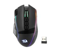 Redragon M991 Souris de jeu sans fil 26 000 DPI 3 modes Rapid Fire 9 boutons macro puissante rétroéclairage RVB PC/Mac/ordinateur portable noir