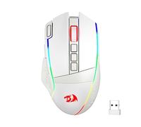 Redragon M991 Souris sans Fil 26000 DPI 3 Modes Tir Rapide Blanche | souris gaming sans fil 26000 DPI 3 modes bouton tir rapide 9 macros grande batterie éclairage RVB PC Mac blanche