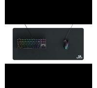 REDRAGON P032 Tapis de Souris Gaming XL 900x400x4mm Noir, Surface Monochromatique Fibre/Caoutchouc/Soie, Base Antidérapante, Rebords Cousus