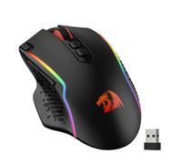 Redragon Souris de jeu M810 Pro – Sans fil/filaire 10 000 DPI, 8 macros, bouton tir rapide, 45h, RVB