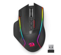 Redragon Souris Gamer Sans Fil, Souris Ergonomique 16000 DPI avec Bouton de Tir, 9 Boutons Programmable & Macro Editing, Souris de Jeu Sans Fil 170 Heures Soutenues et Rétroéclairage RGB pour Mac/PC