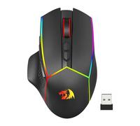 Redragon Wireless Gaming Mouse, Tri-Mode 2.4G/USB-C/Bluetooth Ergonomic Mouse Gaming, 8000 DPI, RGB Backlit Programmable, Rechargeable, 250 Hrs for Laptop PC Mac, M814