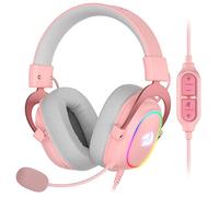 Redragon Zeus-X Casque de Jeu Filaire H510 Zeus-X RGB Rose - Son Surround 7.1 - Pilotes Audio de 53 mm en Mousse à mémoire de Forme avec Coque en Tissu Durable - Casque Multi-Plateformes - Alimenté