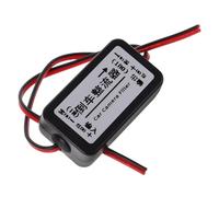 Redresseur de Caméra de Recul de Voiture Noir, Compact | Plastique et Cuivre, Protège les Pics de Tension, pour Stationnement Arrière et Navigation Auto