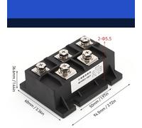 Redresseur de pont 1600V 200A, 3 phases, 5 bornes, redresseur de pont à diodes pour le chargement PWM