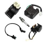 Redresseur Solénoïde Relais Démarreur Quad GY6 Bobine D'allumage Régulateur Tension Redresseur 6 Broches AC CDI Kits D'étincelles pour 50cc 125cc 150cc(One Set)