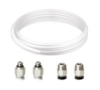Redrex 2m Bowden Tube PTFE ID2mm OD4mm avec 2Pcs PC4-M6+2 PC4-M10 Connecteur Pneumatique Accessoires pour Reprap Imprimante 3D 1,75 mm Bowden Hotend