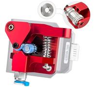Redrex Ender 3 Dual Gear Extruder Extrudeuse MK8 Métal Drive Feeder Upgrade pour Ender 3 V2,Ender 3 Pro,Ender 3 Neo Series,Ender 5 Series,CR10 Serie,Voxelab Aquila(Arbre Moteur>21.5mm)