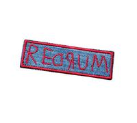 Redrum (Murder) Brodeur en rouge (Corrow of Stanley Kubrick, Stephen King), The Shining, Words, Horreur, Film, Vendredi 13, Killer3 Applique brodée à repasser sur applique souvenir