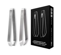 REDSALT® Lot de 2 pinces à arêtes professionnelles de 11 cm - Acier inoxydable mat - Qualité inox 18/10-100% lavable au lave-vaisselle - Pince à arêtes de poisson
