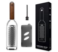 REDSALT® premium râpe à double trachant | INOX 100% inoxydable avec manche en bois | idéale pour le fromage, chocolat carotte beurre parmesan | trancheuse de cuisine professionnelle