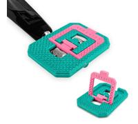 Redshift Mousetrap Pedal Adapters for SPD-Compatible Clipless Pedals, Gravel, Road, MTB, Commuter, and Hybrid Bikes, Teal/Pink