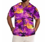 REDSTAR Chemise Hawaienne Homme - Chemise Homme Manches Courtes à imprimé de Fleurs Tropicales - Chemises hawaïennes pour Hommes pour Enterrement de Vie de garçon ou fête de la Plage.