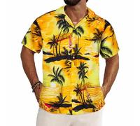 REDSTAR Chemise Hawaienne Homme - Chemise Homme Manches Courtes à imprimé de Fleurs Tropicales - Chemises hawaïennes pour Hommes pour Enterrement de Vie de garçon ou fête de la Plage.