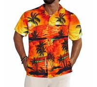 REDSTAR Chemise Hawaienne Homme - Chemise Homme Manches Courtes à imprimé de Fleurs Tropicales - Chemises hawaïennes pour Hommes pour Enterrement de Vie de garçon ou fête de la Plage.