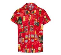REDSTAR Chemise Hawaienne Homme - Déguisement hawaïen Humoristiques Chemise Homme Manches Courtes avec Boutons - Accessoires d'enterrement de Vie de garçon ou Chemises de Vacances pour Hommes