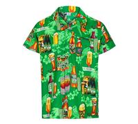 REDSTAR Chemise Hawaienne Homme - Déguisement hawaïen Humoristiques Chemise Homme Manches Courtes avec Boutons - Accessoires d'enterrement de Vie de garçon ou Chemises de Vacances pour Hommes