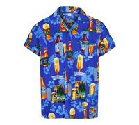 REDSTAR Chemise Hawaienne Homme - Déguisement hawaïen Humoristiques Chemise Homme Manches Courtes avec Boutons - Accessoires d'enterrement de Vie de garçon ou Chemises de Vacances pour Hommes