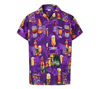 REDSTAR Chemise Hawaienne Homme - Déguisement hawaïen Humoristiques Chemise Homme Manches Courtes avec Boutons - Accessoires d'enterrement de Vie de garçon ou Chemises de Vacances pour Hommes