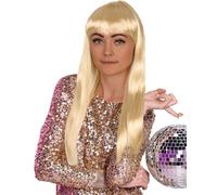 REDSTAR Fancy Dress Femmes Perruque Cheveux Longs Lisses Accessoire Déguisement Cosplay Fête Perruques - Blonde