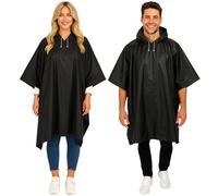 REDSTAR Poncho Pluie Imperméable Femme et Homme avec Capuche - 2 pièces, Enfilage par la tête, Poncho de pluie long pour adultes, Pliable, Pour festival, randonnée, visites, vélo