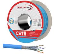 RedStar24 Câble Ethernet CAT 8 100m Bleu - Câble de Réseau CAT8.1 S/FTP