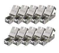 RedStar24 Connecteur RJ45 sans Outil Cat 6a Fiche Mâle Réseau 10Gbit/s Fiche à Sertir Blindée avec Connexion LSA pour câble ethernet Cat 7 Cat6a Cat6 8 pôles Plug | 10 pièces