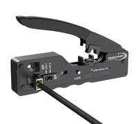 RedStar24 Pince à sertir universelle RJ45 - Outil de sertissage pour RJ45 Cat7/Cat6A/Cat6/Cat5e, RJ11 & RJ12 - Pince à sertir modulaire pour câbles LAN 6/8 broches et câble téléphonique - Pince à