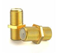 RedStar24 Sat Adaptateur Connecteur - Lot de 2 | Connecteur F Femelle pour Câble SAT & Coaxial | Adaptateur & Rallonge Idéal pour Antenne SAT & Installations BK