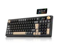 RedThunder K95 Clavier de jeu mécanique sans fil 1,88" QWERTZ 96 touches Gasket BT/USB-C/2,4 GHz logiciel échange à chaud interrupteur rose linéaire RVB PBT