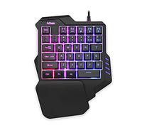 RedThunder RGB Rétroéclairé 35 Touches Mini Clavier de Jeu Portable - Contrôleur de Jeu Ergonomique pour PUBG LOL WOW DOTA2 - Ordinateur de Bureau PC Mac Gamer