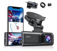 REDTIGER Dashcam Voiture F7NP 4K/2.5K Avant Arrière, WiFi GPS, Vision Nocturne, Écran 3.16’’ IPS, Parking 24H