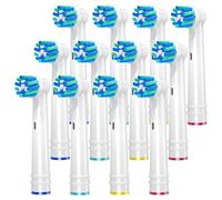 REDTRON Cross Action tête de brosse à dents Compatible avec Oral B, Tête de brosse de remplacement pour Oral B, Brossettes de Rechange pour Professional Care Vitality Pro Smart Genius Series, 12 pièce