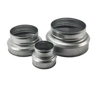 Réducteur 100 à 315 mm | Réduction pour tuyaux de ventilation | Tuyau spiralé | Connecteur de réduction | Réduction | Acier galvanisé | Passage de canal (250/160 mm)