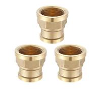 Réducteur 3/4" vers 1/2 - Lot de 3 adaptateurs de manchon de réduction - Filetage intérieur 3/4" vers filetage intérieur 1/2" - Raccord double - Raccord réducteur pour tuyau d'eau