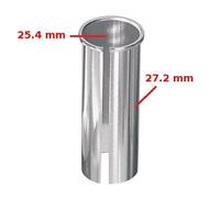 Réducteur adaptateur - VTT - 25.4 à 27.2mm - Aluminium - Longueur 80mm - Mixte