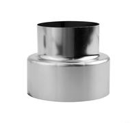 Réducteur de cheminée en acier inoxydable pour raccordement à différents systèmes de tuyaux de poêle (Ø 80 mm/Ø 60 mm)