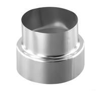 Réducteur de cheminée en acier inoxydable pour raccordement à différents systèmes de tuyaux de poêle (Ø 120 mm/Ø 100 mm)