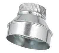 Réducteur de conduit 125 mm à 100 mm en acier galvanisé pour systèmes de ventilation d'extracteur d'air - Connecteur rond pour tuyau de sèche-linge CVC