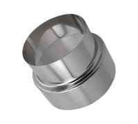 Réducteur de conduit circulaire en acier inoxydable de 120 mm à 100 mm pour sèche-linge, hotte aspirante, adaptateur de tuyau d'aération Argenté