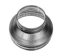 Réducteur de conduit de 150 à 80 mm avec joint en caoutchouc - Réducteur de conduit rond en acier galvanisé (drain, évacuation et ventilation)